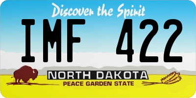 ND license plate IMF422