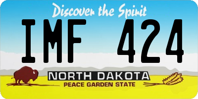 ND license plate IMF424