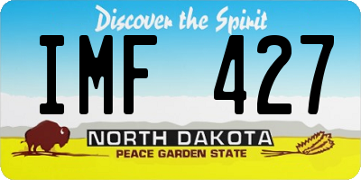 ND license plate IMF427