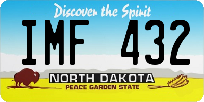 ND license plate IMF432