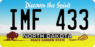 ND license plate IMF433