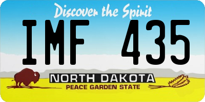 ND license plate IMF435