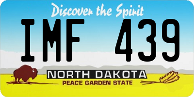 ND license plate IMF439