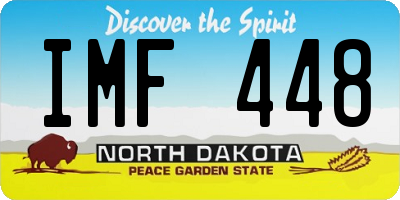 ND license plate IMF448