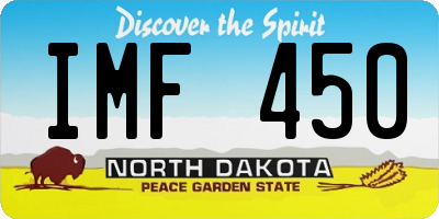 ND license plate IMF450