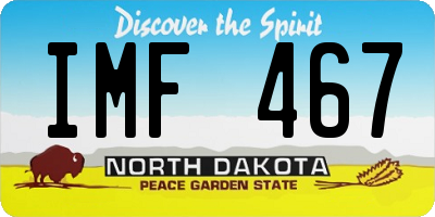 ND license plate IMF467