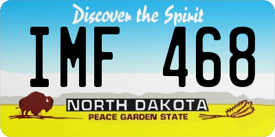 ND license plate IMF468