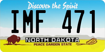 ND license plate IMF471