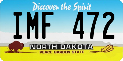 ND license plate IMF472