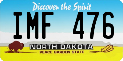 ND license plate IMF476