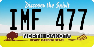 ND license plate IMF477