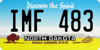 ND license plate IMF483