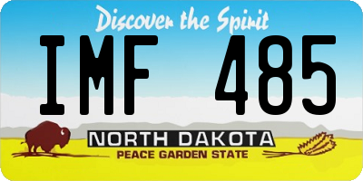 ND license plate IMF485
