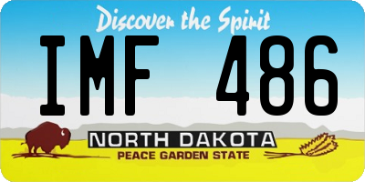 ND license plate IMF486