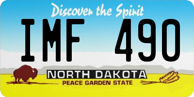 ND license plate IMF490