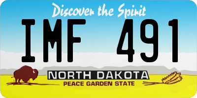 ND license plate IMF491