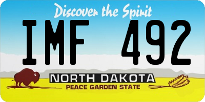 ND license plate IMF492
