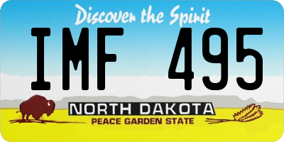 ND license plate IMF495