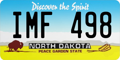 ND license plate IMF498