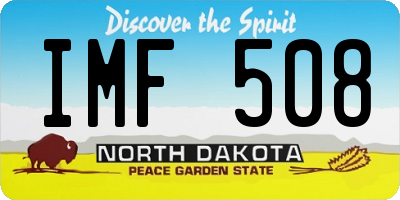 ND license plate IMF508