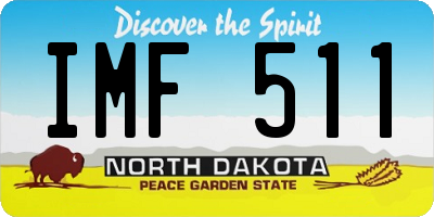 ND license plate IMF511