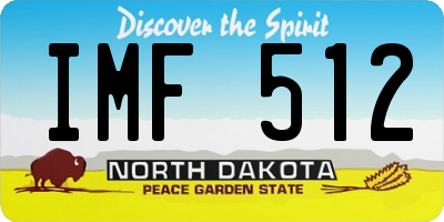 ND license plate IMF512