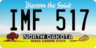 ND license plate IMF517