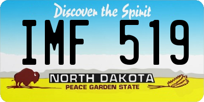 ND license plate IMF519