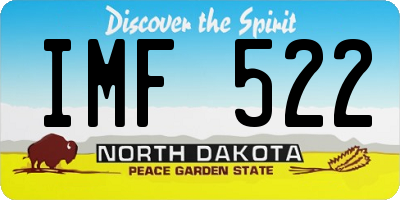 ND license plate IMF522