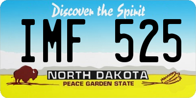 ND license plate IMF525