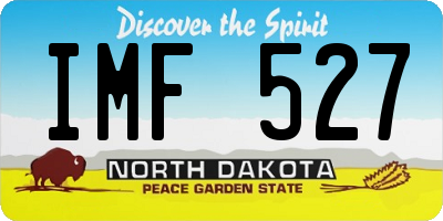 ND license plate IMF527