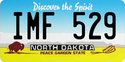 ND license plate IMF529