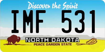 ND license plate IMF531