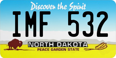 ND license plate IMF532