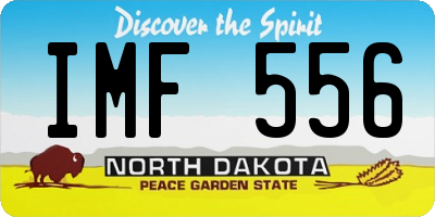 ND license plate IMF556