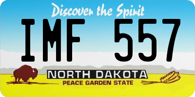 ND license plate IMF557