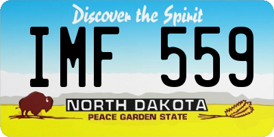 ND license plate IMF559