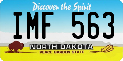 ND license plate IMF563