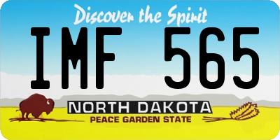 ND license plate IMF565