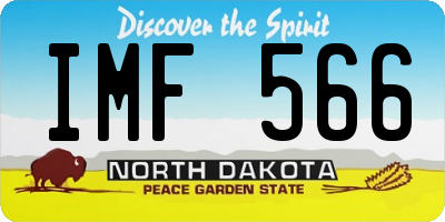 ND license plate IMF566