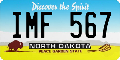 ND license plate IMF567