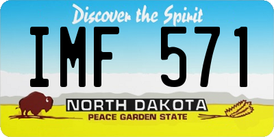 ND license plate IMF571