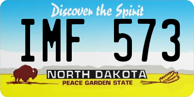 ND license plate IMF573