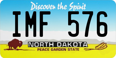 ND license plate IMF576