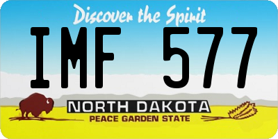 ND license plate IMF577