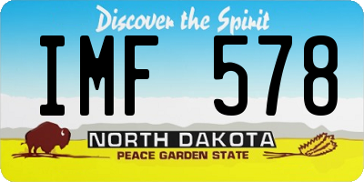 ND license plate IMF578