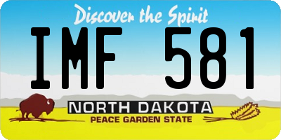 ND license plate IMF581