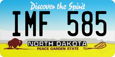 ND license plate IMF585