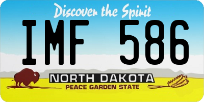 ND license plate IMF586