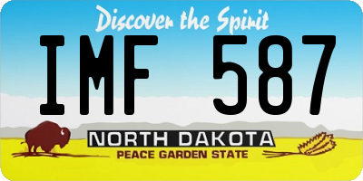 ND license plate IMF587